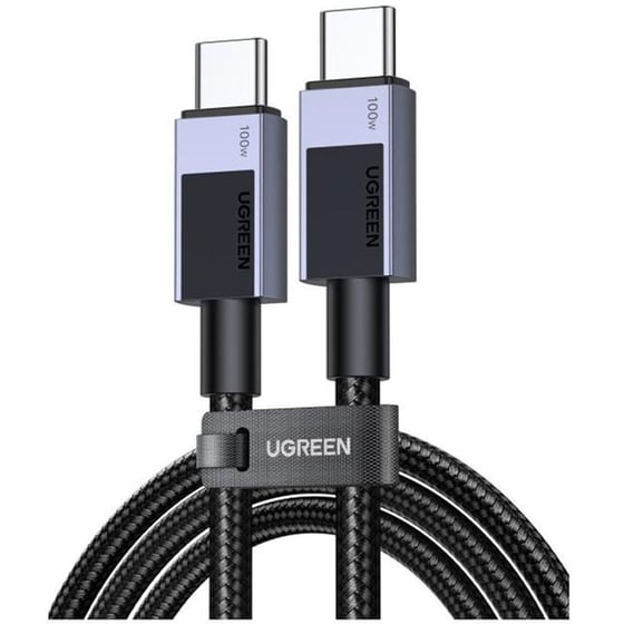 Καλώδιο Ugreen L512 USB-C male σε USB-C male 100W 1m - Μαύρο image 0