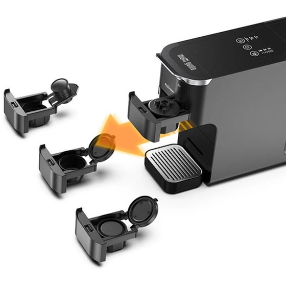 ROHNSON R-98055 ΠΟΛΥΣΥΜΒΑΤΗ Μηχανή Espresso με κάψουλες και αλεσμένο καφέ Μάυρο image 1