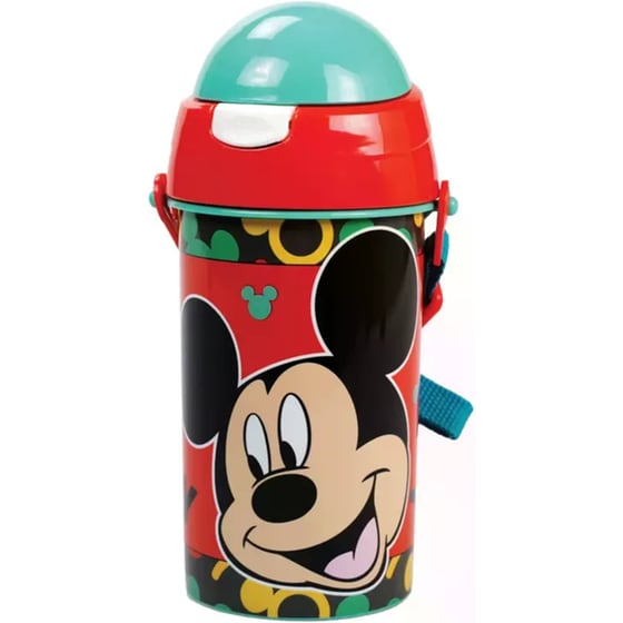 Παγούρι Gim Πλαστικό με Καλαμάκι Mickey 500ml image 0