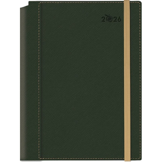 Ημερολόγιο Ημερήσιο 2026 Θεοφύλακτος 12M Borneo Saffiano Olive image 0