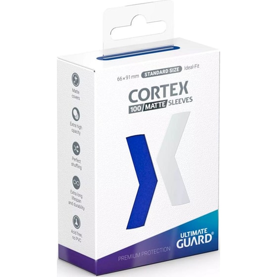 Ultimate Guard Cortex Card Sleeves Standard Size - Matte Blue (100 Sleeves) image 0