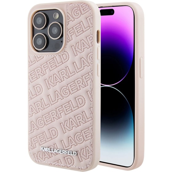 Θήκη Apple iPhone 15 Pro Max - Karl Lagerfeld Quilted Karl Pattern - Pink image 2