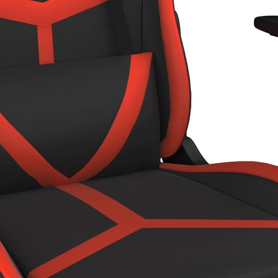 Καρέκλα Gaming VIDAXL 345424 με Ρυθμιζόμενα Μπράτσα από Τεχνητό Δέρμα - Μαύρο / Κόκκινο image 9