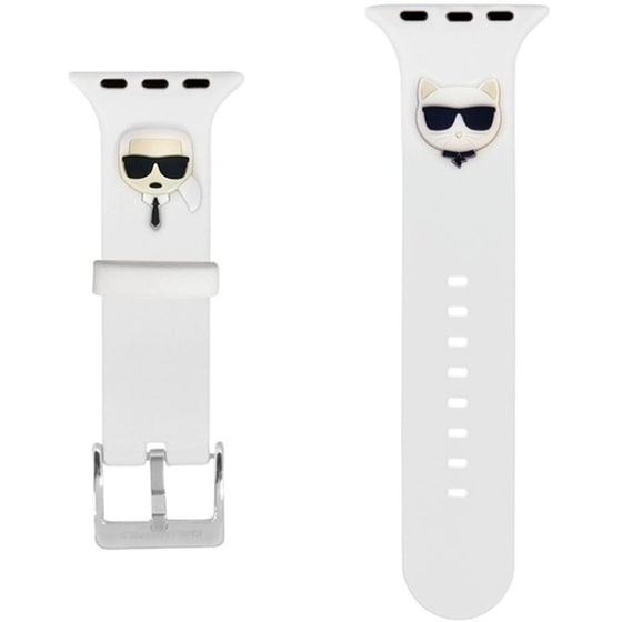 Karl Lagerfeld  Quot;karl  Amp; Choupete #039;s Head Quot; Collection Λουράκι Για Apple Watch 4/5/6/7/se 38/40/41mm (λευκό - Klawmslckw) image 1