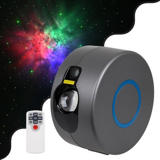 Globostar Laser Night Sky Aurora Galaxy Διακοσμητικό Φωτιστικό Led Party Light Σε Γκρι Χρώμα image 1