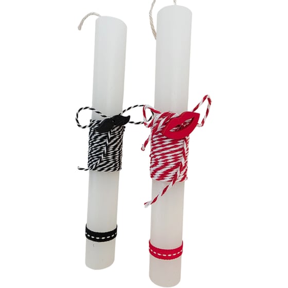 Σετ Λαμπάδα Perfect Match&nbsp;Χειλάκια-Μουστάκι (2 Τεμάχια) image 0