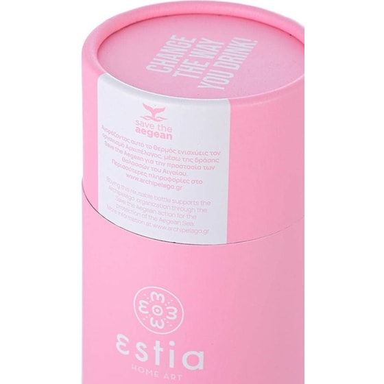 Παγούρι Θερμός Estia Home Art Save The Aegean Blossom Rose 500 ml image 6