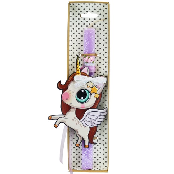 Λαμπάδα SYNCHRONIA Μονόκερος Φτερά image 1