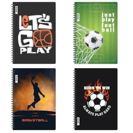 Τετράδιο Σπιράλ Next Sports 70Φ 2 Θεμάτων 17x25 cm (1 Τεμάχιο)