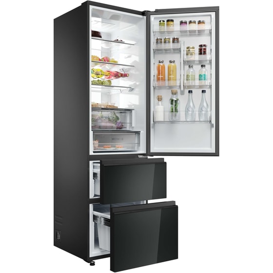 HAIER HTW7620DNGB Total No Frost 414 Lt Μαύρο Ψυγειοκαταψύκτης image 3