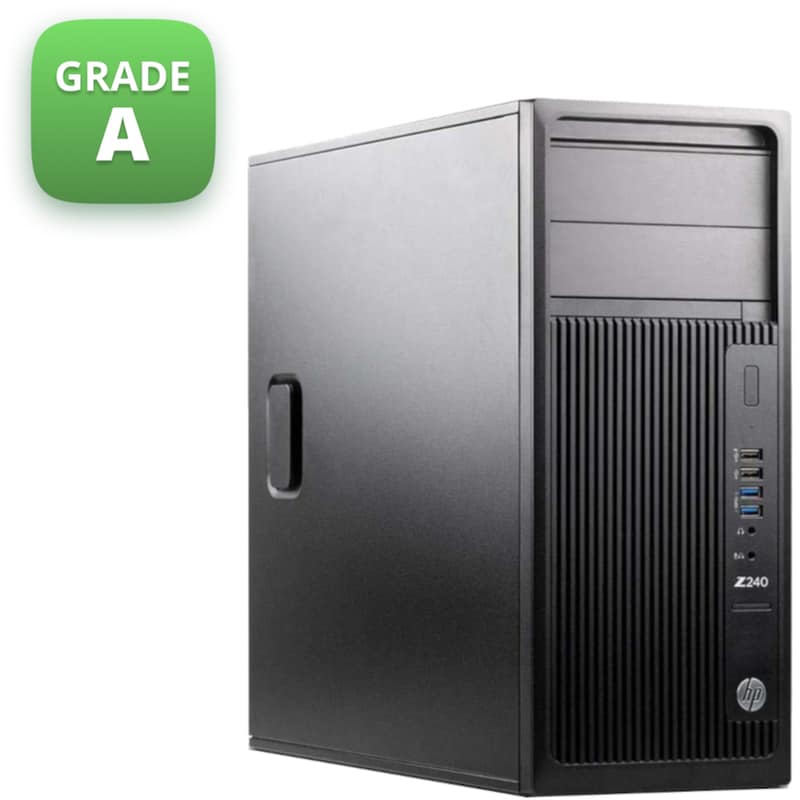 HP Refurbished Desktop HP Workstation Z240 Mini Tower (Xeon E3-1245 v5/8GB/256GB SSD/HD Graphics P530/Win11Home) | Grade A