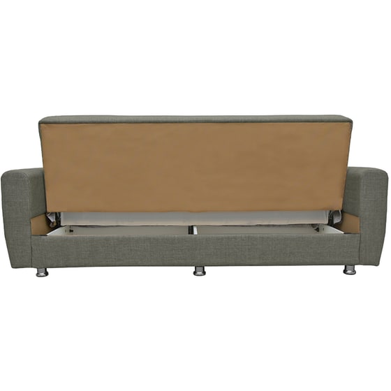 Τριθέσιος Καναπές Κρεβάτι Esmarket Juan 214x82cm - Γκρι image 3
