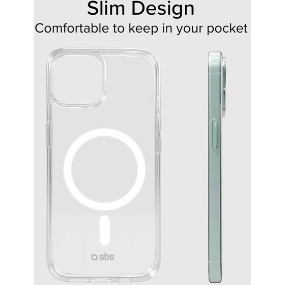 Θήκη Apple iPhone 15 - SBS Rigid MagSafe Case - Transparent image 6
