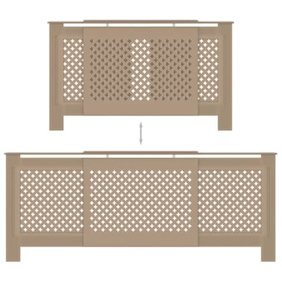 Vidaxl Κάλυμμα Καλοριφέρ 205 Εκ. Από Mdf image 5