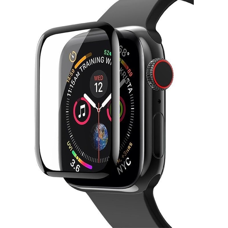 HOCO Tempered Glass Hoco 0.15mm Curved Silk Screen 44mm Για Apple Watch 4 Μαύρο