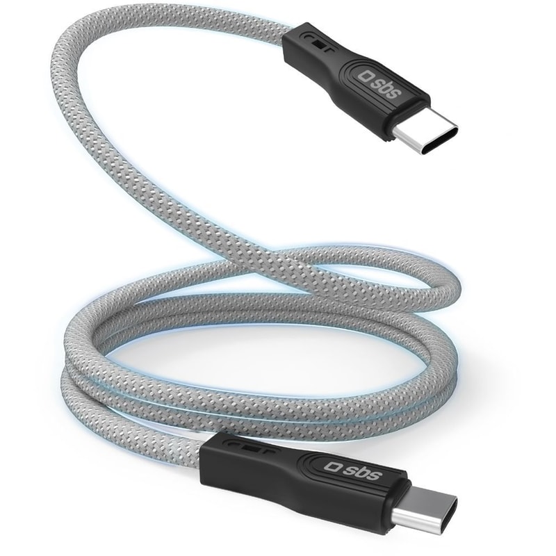 Καλώδιο δεδομένων SBS Cable with Magnetic Finish USB-C σε USB-C 60W 1m - Black