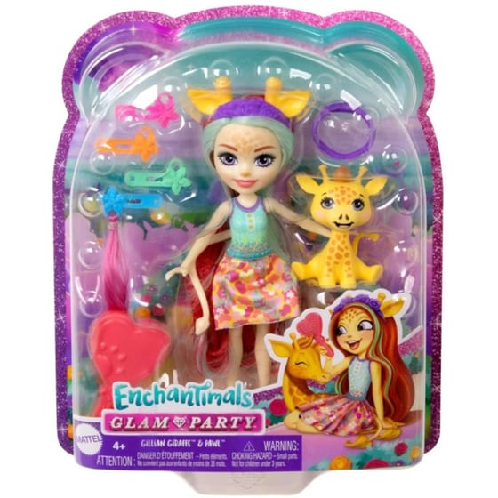 Κούκλα Mattel Enchantimals Glam Party - Καμηλοπάρδαλη (HNV29) image 0