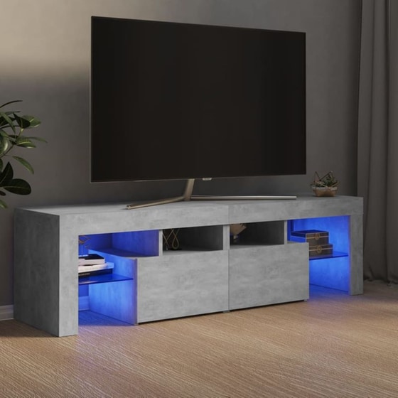Έπιπλο Τηλεόρασης Vidaxl Επεξεργασμένο Ξύλο 140x35x40cm - Γκρι image 1