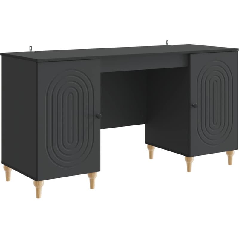 Γραφείο VidaXL από Επεξεργασμένο Ξύλο 142,5x50x75 cm - Μαύρο