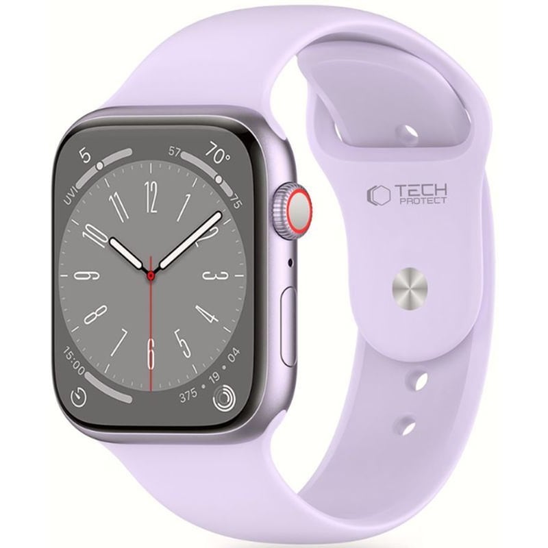 TECH-PROTECT Λουράκι Apple Watch Se/10/9/8/7/6/5/4 (42/41/40mm) - Tech-protect Silicone Σιλικόνης - Elegant Purple (5906302310135)