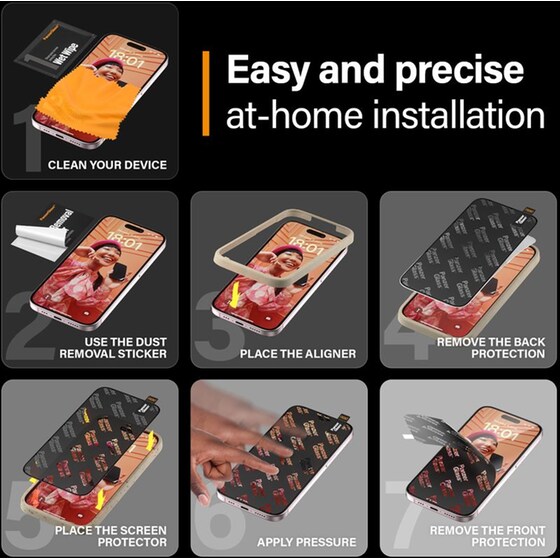 Προστατευτικό οθόνης Apple iPhone 15 Plus - PanzerGlass Screen Protector Ultra-Wide Fit with EasyAligner image 15