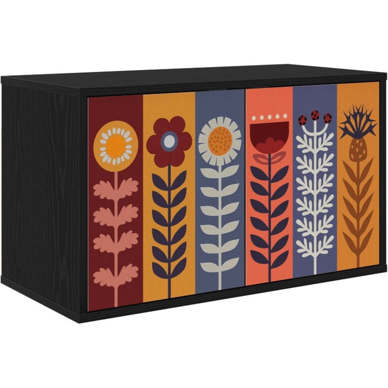 Έπιπλο Τηλεόρασης VidaXL ESSEN Επιτοίχιο 69 x 33 x 40 cm - Μαύρη Δρυς