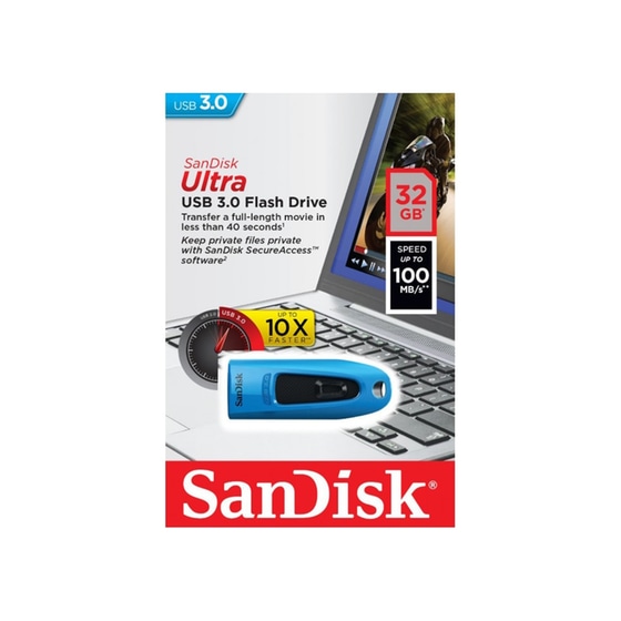 USB Stick SanDisk Cruzer Ultra 32GB 3.0 Μπλε image 1
