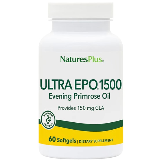 Λιπαρά Οξέα Natures Plus Ultra Epo 1500mg Εvening Primrose Oil - 60 μαλακές κάψουλες image 0