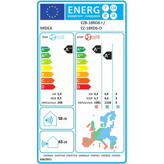 MIDEA Solstice EZB-18RD6-I Κλιματιστικό Inverter 18.000 BTU A+++/A+++ με Ιονιστή & WiFi image 9