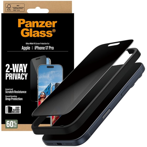 Προστατευτικό οθόνης Apple iPhone 17 Pro - PanzerGlass 2-Way Privacy Ultra-Wide Fit Screen Protection image 5
