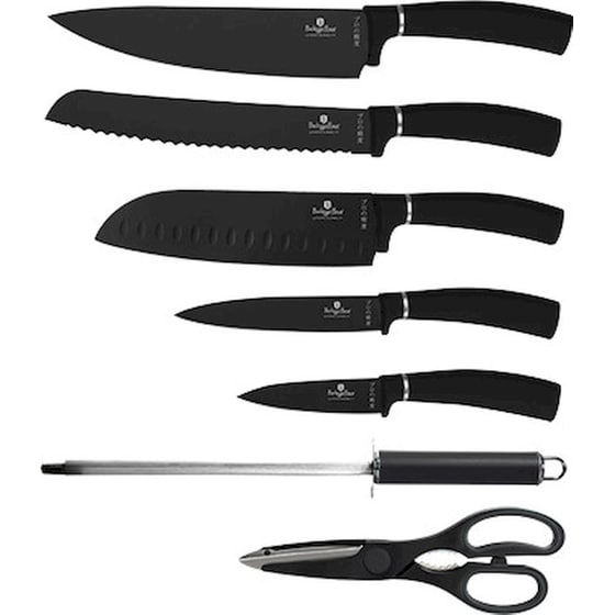 Σετ Μαχαίρια Berlinger Haus Matte Black Collection από Ανοξείδωτο Ατσάλι με 360° Βάση 8 Τμχ image 1