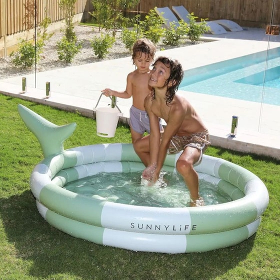 Φουσκωτή Παιδική Πισίνα SUNNYLiFE Καρχαρίας 270Lt - Χακί image 4
