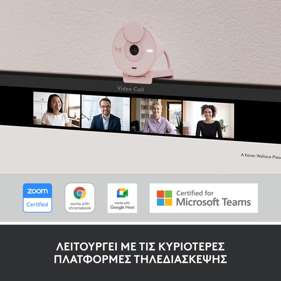 Logitech Brio 300 Web Camera Full HD 1080p Ροζ image 11