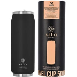 Παγούρι Θερμός Estia Home Art Save The Aegean Midnight Black 500 ml