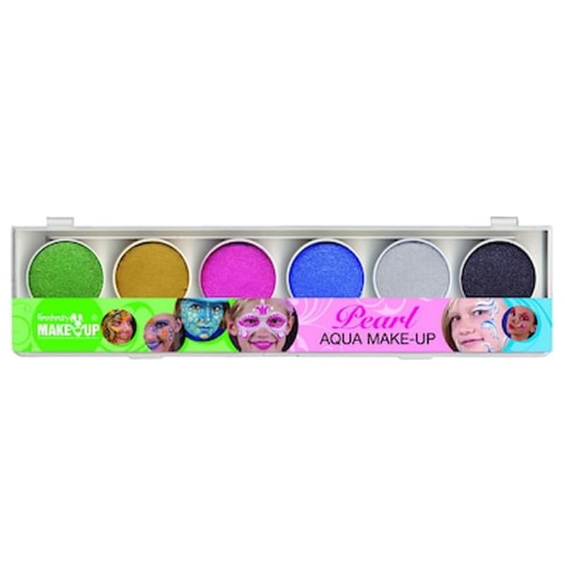 Παλέτα 6 Aqua Περλέ Χρωμάτων Face Painting