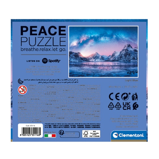 Παζλ Clementoni Peace Light Blue (500 Κομμάτια) image 5