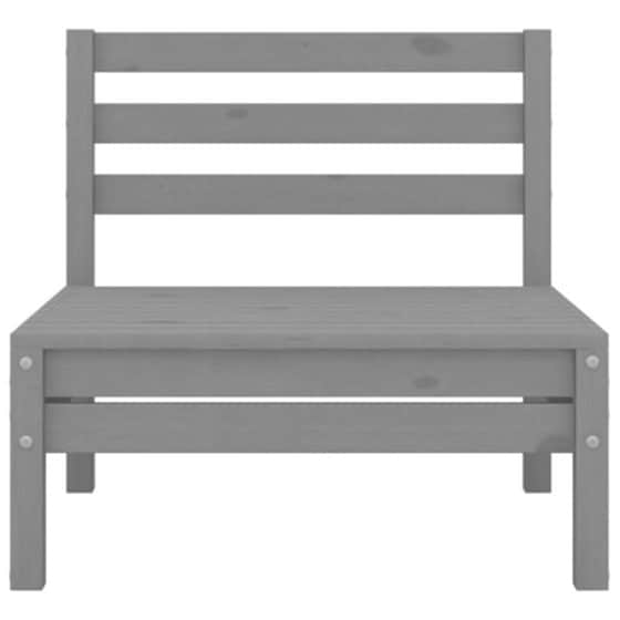 Σαλόνι Κήπου Vidaxl 4 Τμχ Γκρι Από Μασίφ Ξύλο Πεύκου image 4