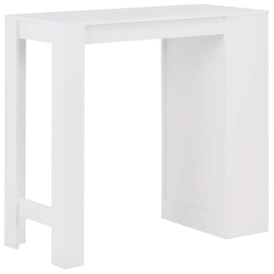 Τραπέζι Vidaxl Μπαρ Με Ράφια 110x50x103 cm - Λευκό image 3