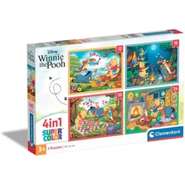 Παζλ Clementoni Super Color 4in1 Disney Winnie The Pooh