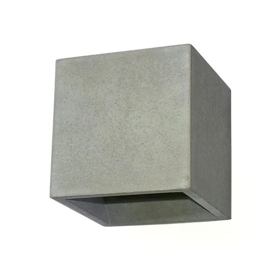 Απλίκα Τοίχου Aca Block Gc85141w Τσιμεντένια 12x12x12 cm - Γκρι image 0