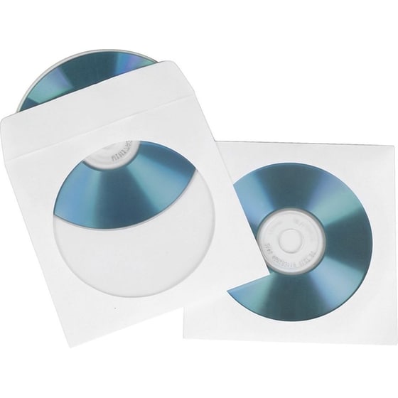 Χάρτινα Φακελάκια CD/DVD Hama για 1 Δίσκο (50τμχ) - Λευκό image 1