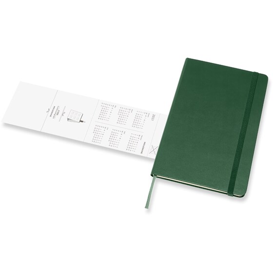 Ημερολόγιο 2021 Moleskine 12Μ Εβδομαδιαίο Large Myrtle Green Hard image 2