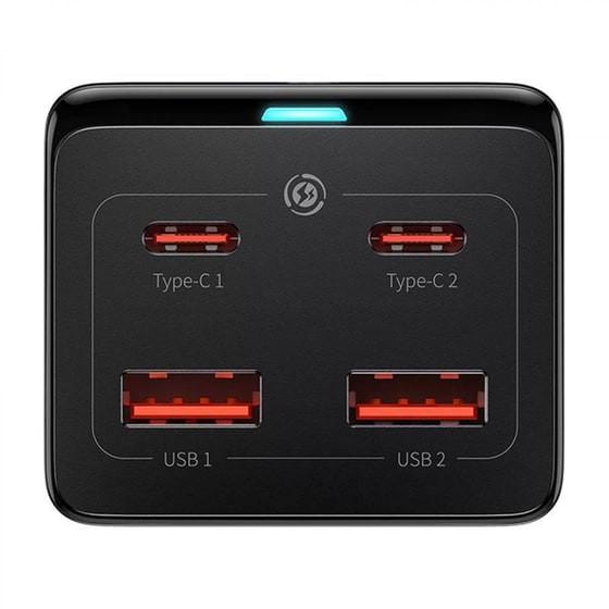 Φορτιστής Powerstrip Baseus GaN3 Pro 2x USB/ 2x USB-C/ AC 100W- Black PSZM000401 image 2