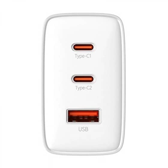 Φορτιστής Πρίζας Baseus OS-Cube Pro 2x USB-C/ 1x USB 65W - Λευκό P10152301213-00 image 2