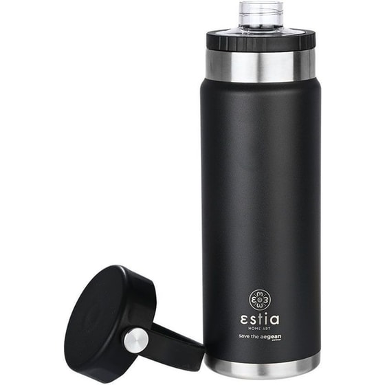 Μπουκάλι Θερμός Estia Home Art Save The Aegean Chug Midnight Black 750 ml image 1