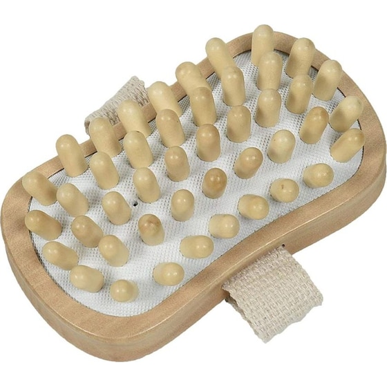 Ξύλινο Roller Μασάζ Σώματος Shiatsu για Κυτταρίτιδα Aria Trade σε Ορθογώνιο Σχήμα - Καφέ image 0