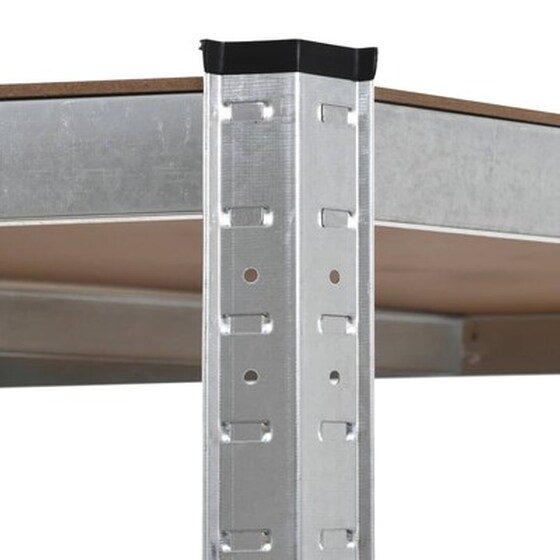 Vidaxl Ραφιέρα Γωνιακή Ασημί 75 X 75 X 180 Εκ. Από Ατσάλι Και Mdf image 5