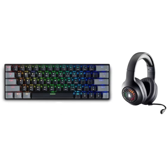 Gaming Σετ Spartangear Pegasus 2 Πληκτρολόγιο, Medusa Gaming Ασύρματα Ακουστικά image 0