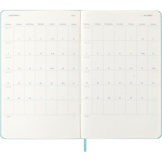 Ημερολόγιο Εβδομαδιαίο Moleskine 2025-2026 18Μ Large Aquamarine Hard image 5
