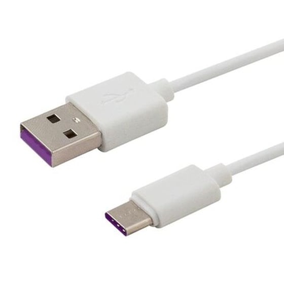 Καλώδιο δεδομένων Savio Cl-126 Usb to Usb-C 5A 1m - White image 0